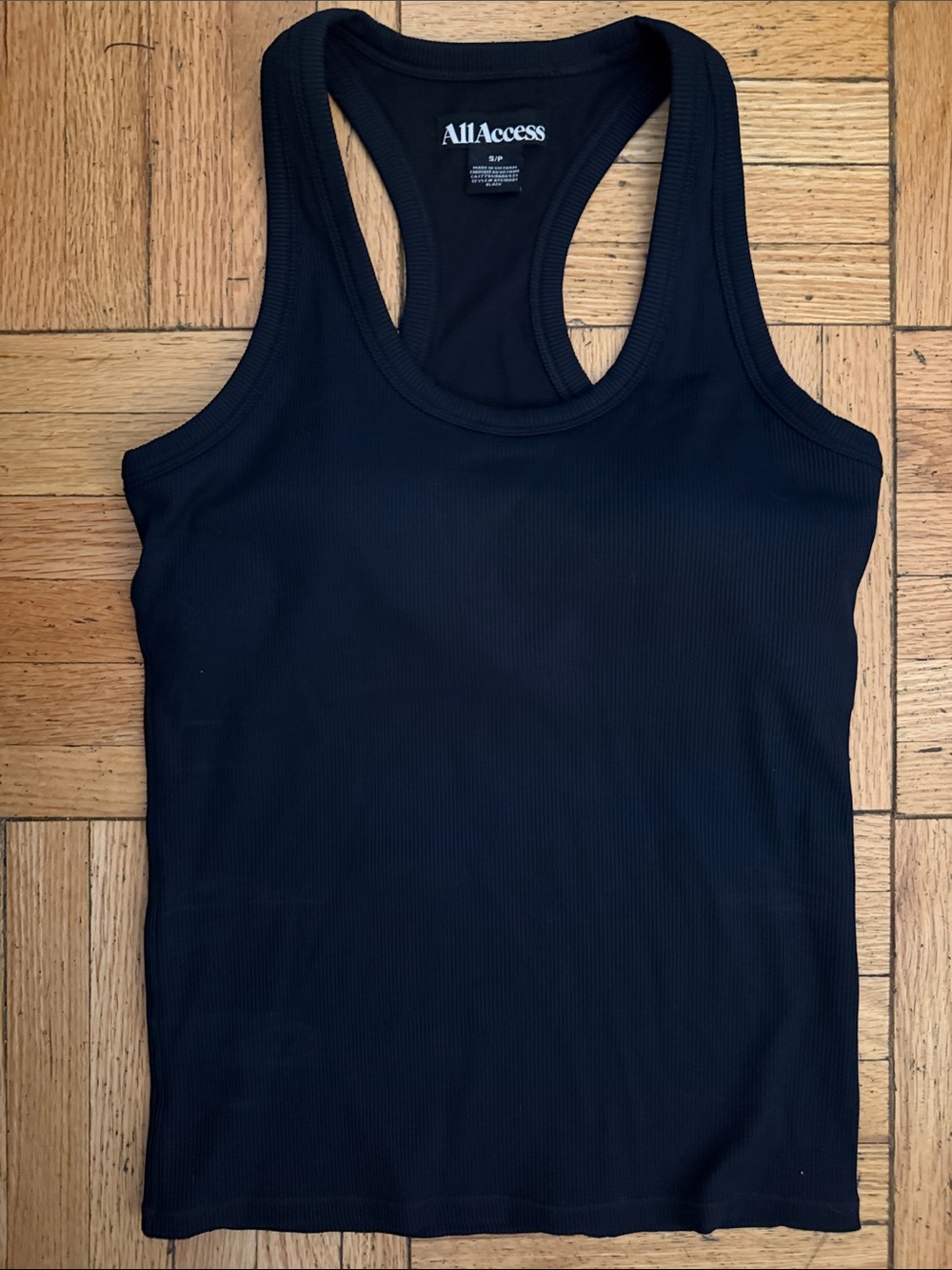 Sleeveless Black Tank With Built-In Bra